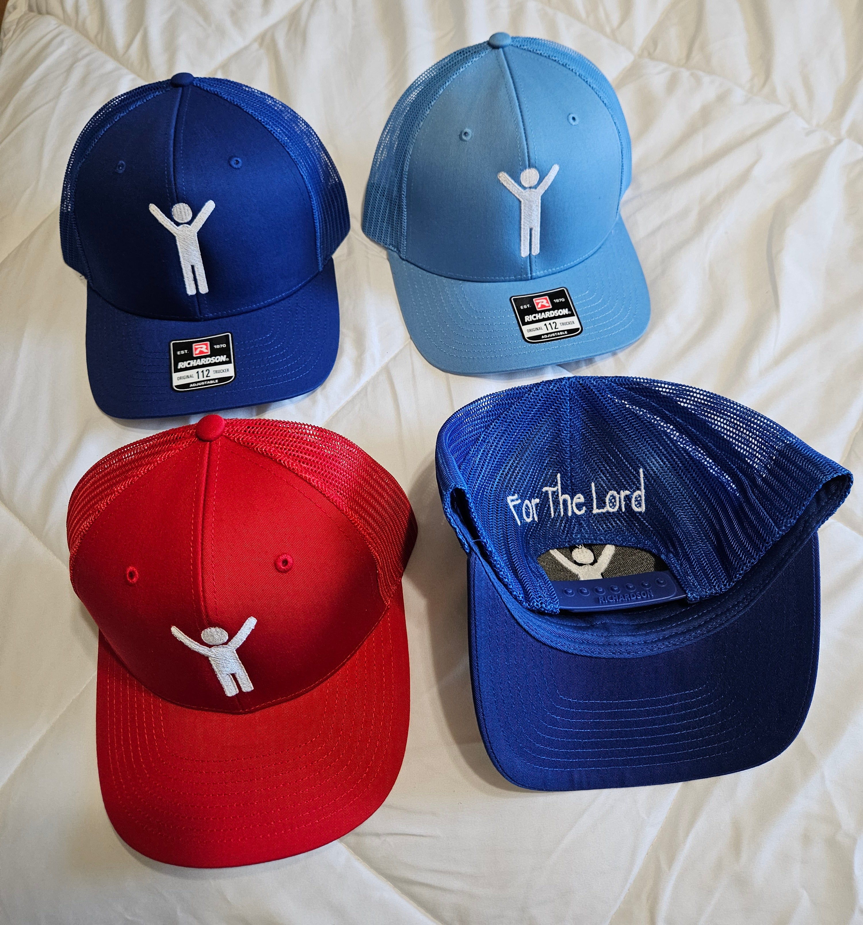 "Stand Up and Be Counted " "For The Lord" custom caps